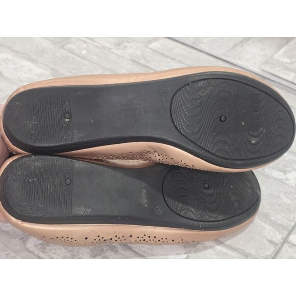 Harborsides Memory Foam Ballet Flats Rose Gold Slip On Shoes Women Sz 8 - Picture 5 of 7